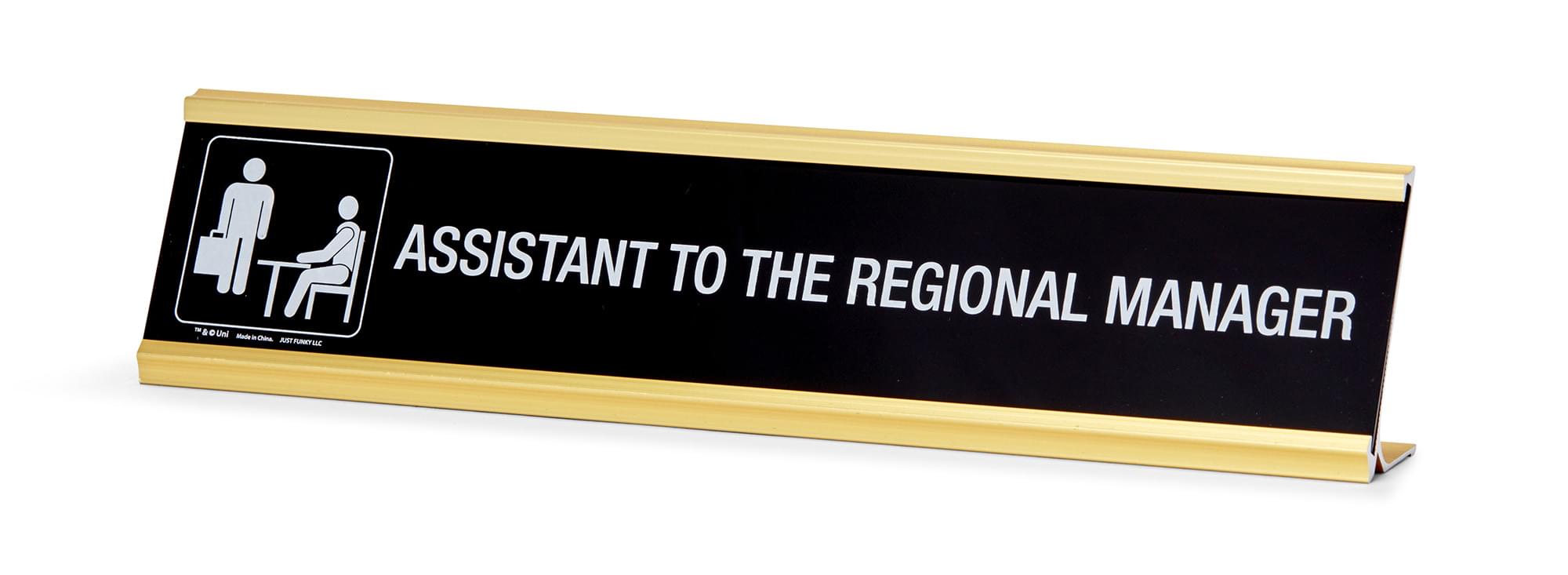 The Office Assistant To The Regional Manager Name Plate picture