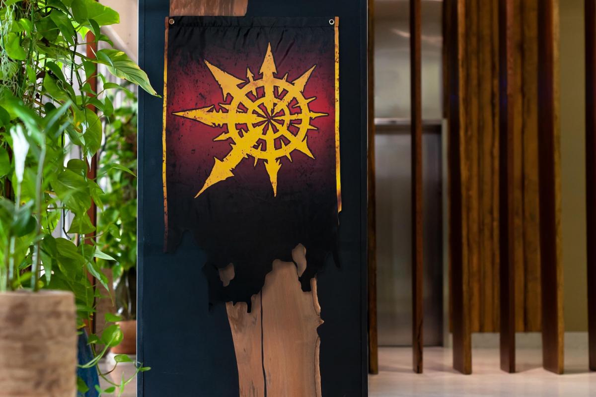 Warhammer 40K Chaos Logo 50x30 Inch Wall Banner picture