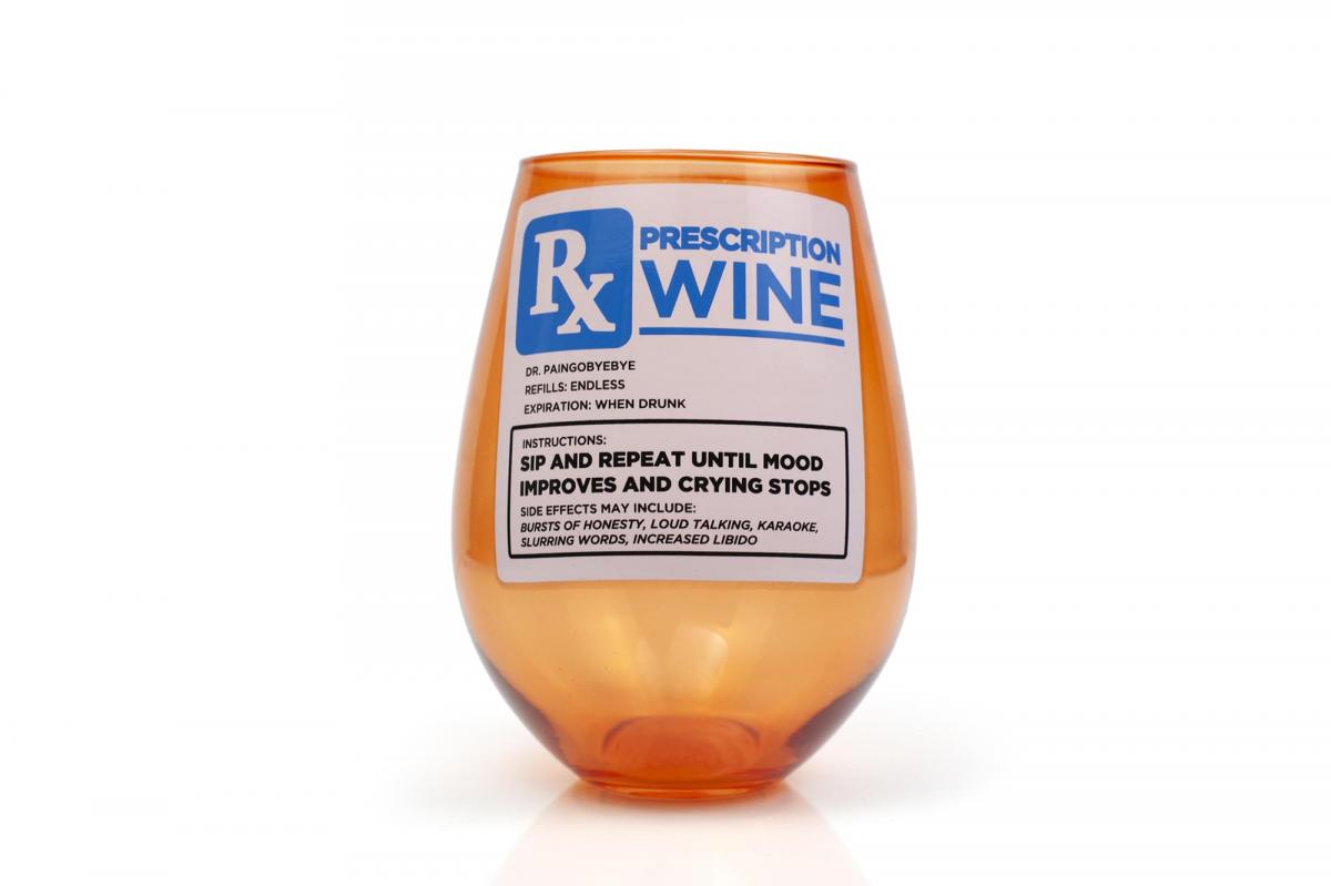 Rx Prescription Wine 30oz Stemless Wine Glass picture