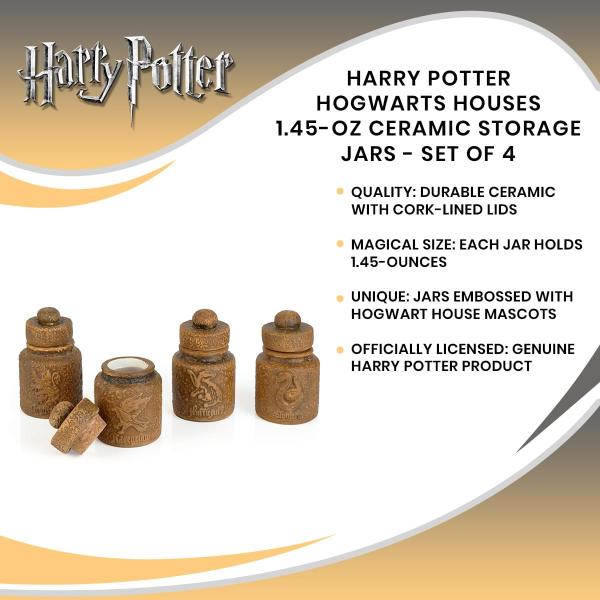 Harry Potter Hogwarts Houses Ceramic Storage Jars - Set of 4 picture