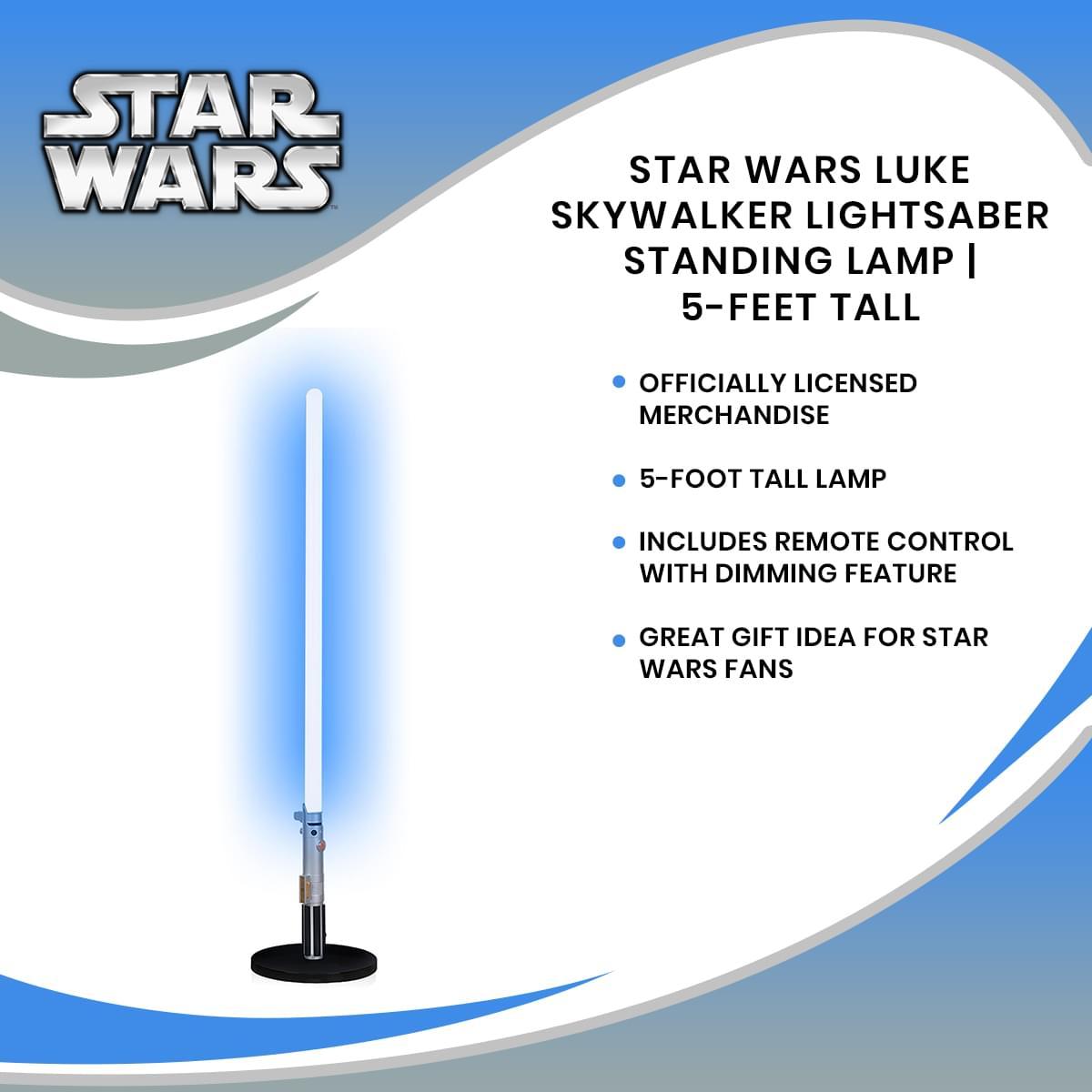 Star Wars Luke Skywalker Standing Floor Lightsaber Lamp picture