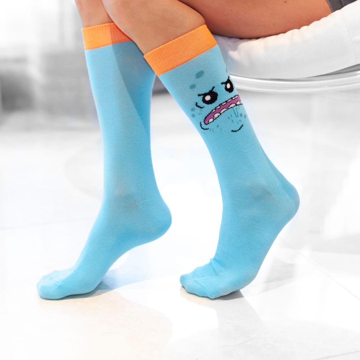 Rick and Morty OSFM Crew Socks, 1 Pair, Mr. Meeseeks picture