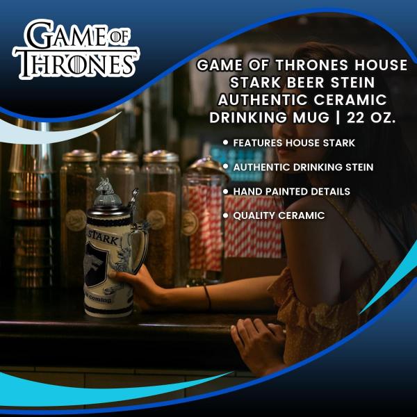 Game of Thrones 32oz Relief Ceramic Stein - House Stark picture