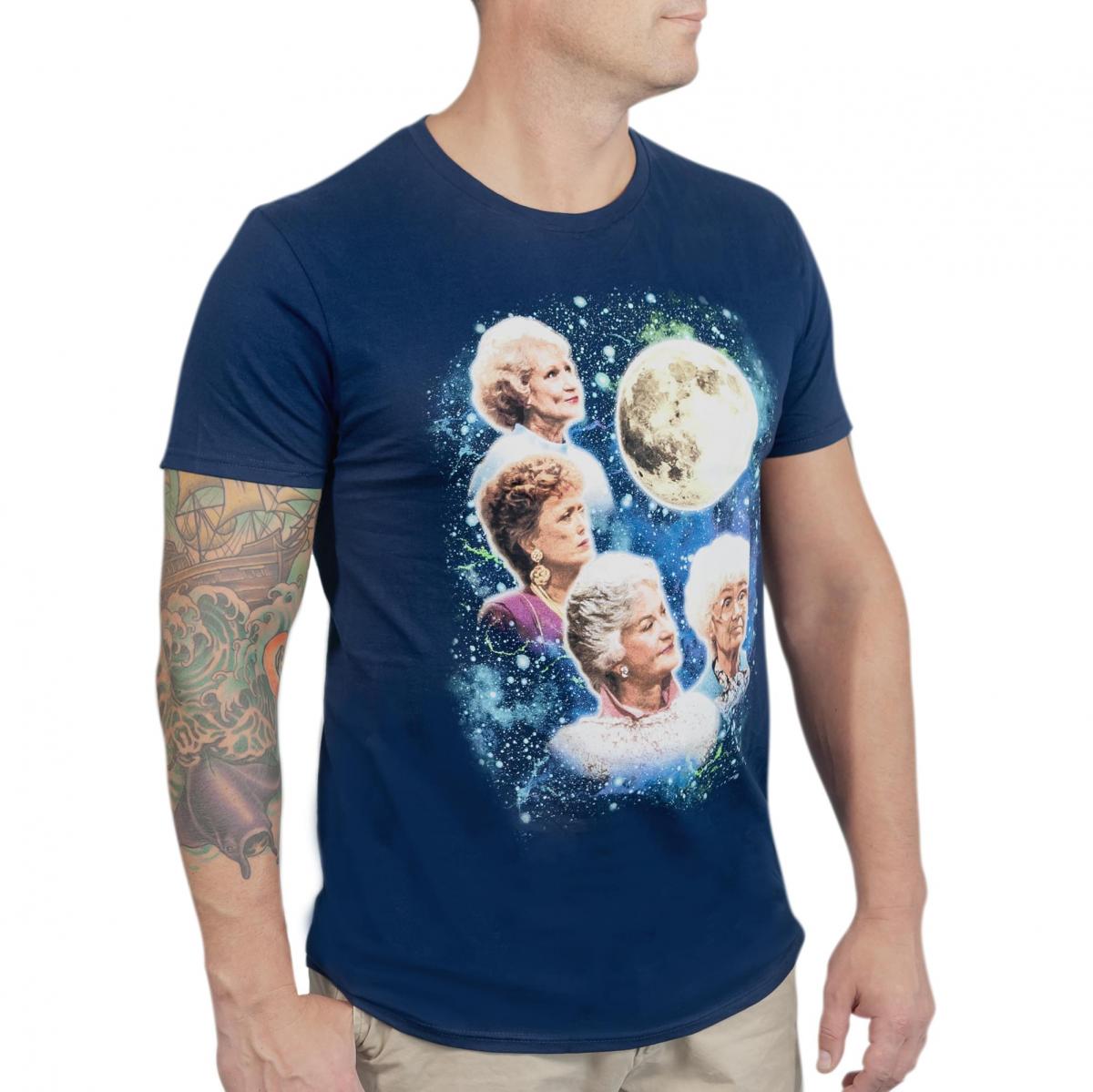 Golden Girls Super Vintage Moon Men's Navy T-Shirt - SM picture