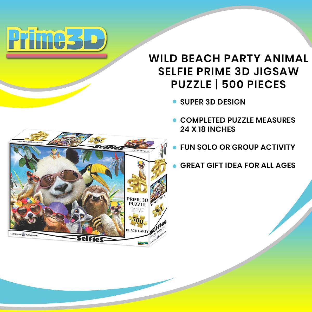 Howard Robinson Wild Beach Party 500 Piece 3D Jigsaw Puzzle picture