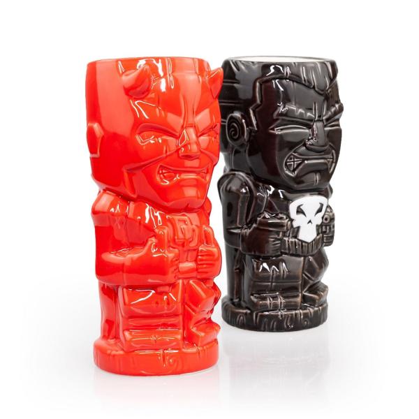 Geeki Tikis Marvel Daredevil & Punisher Ceramic Mugs | Set Of 2 | SDCC Exclusive picture