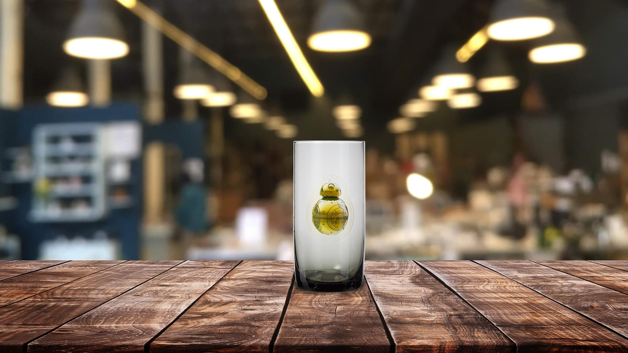 Star Wars BB-8 20oz Black Glass Tumbler picture