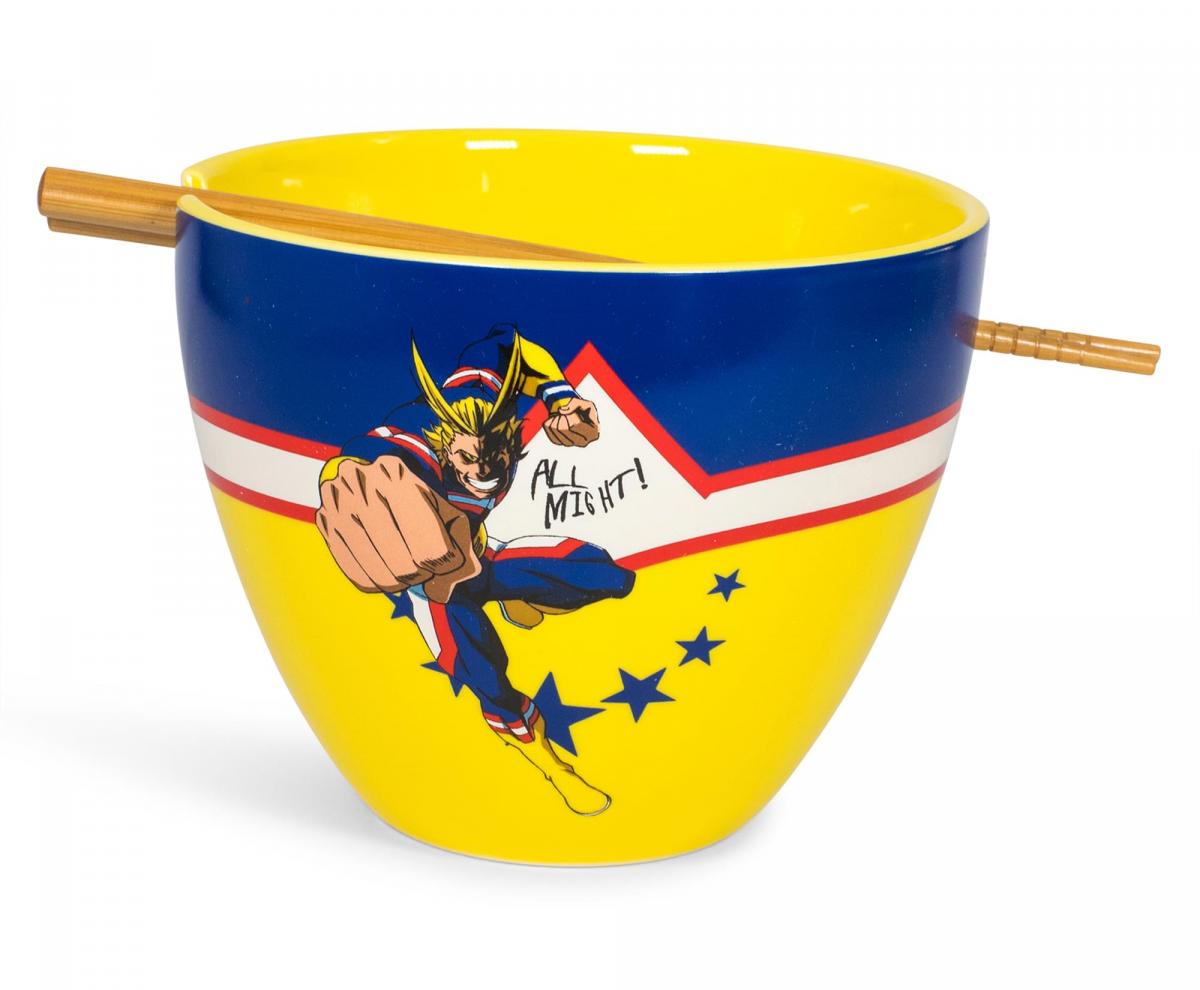 My Hero Academia All Might Dinnerware Set | 16-Ounce Ramen Bowl and Chopsticks picture