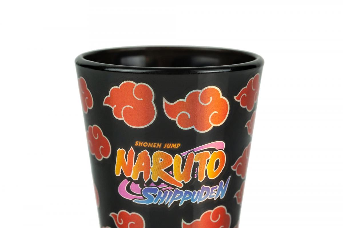 Naruto Shippuden Logo 2oz Black Shot Glass picture