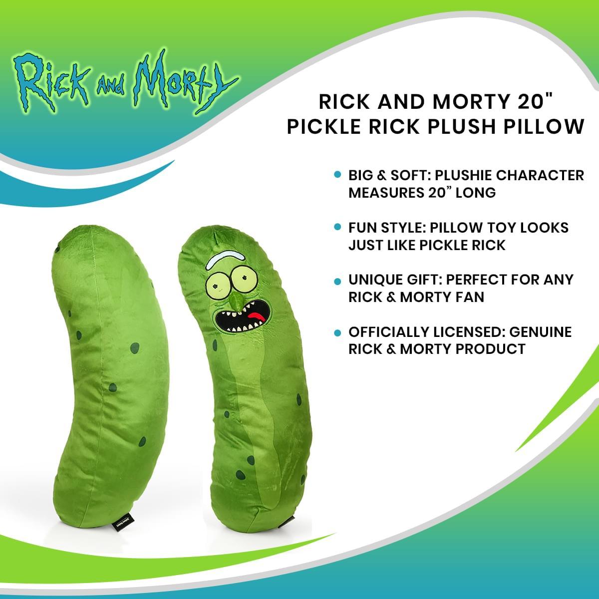 Rick and Morty 20" Pickle Rick Plush Pillow picture