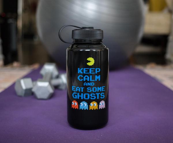 Pac-Man Keep Calm 32 Ounce Plastic Water Bottle picture