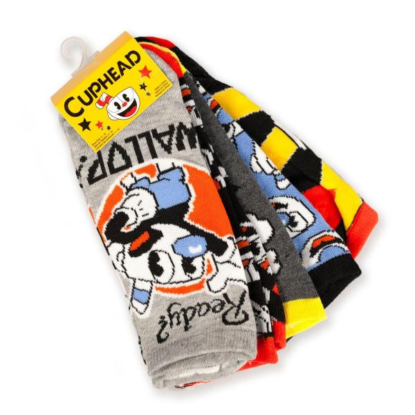 Cuphead Adult Ankle Sock 5-Pack - Cuphead & Mugman Wallop picture