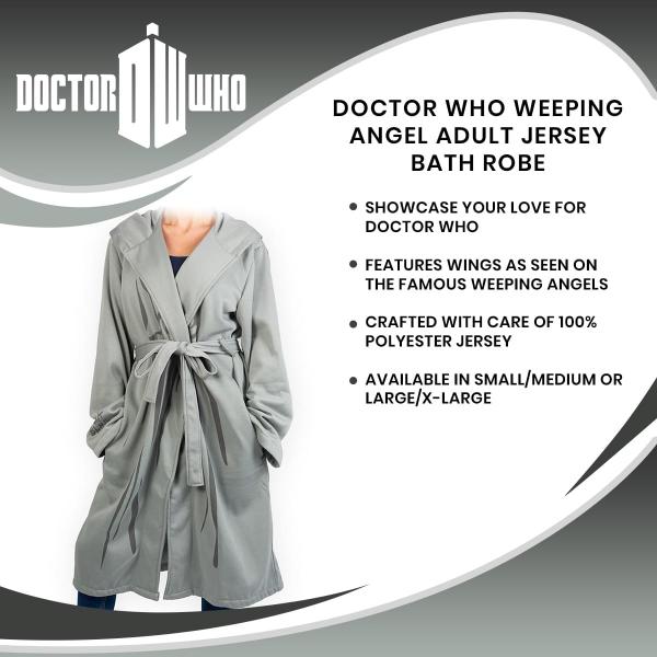 Doctor Who Weeping Angel Adult Jersey Robe | L/XL picture