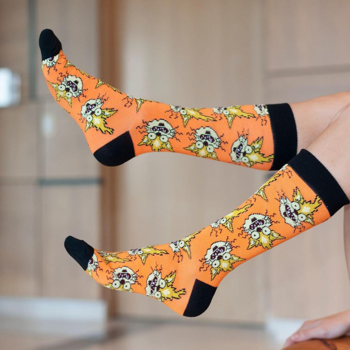 Rick and Morty OSFM Crew Socks, 1 Pair, Squanchy The Cat picture