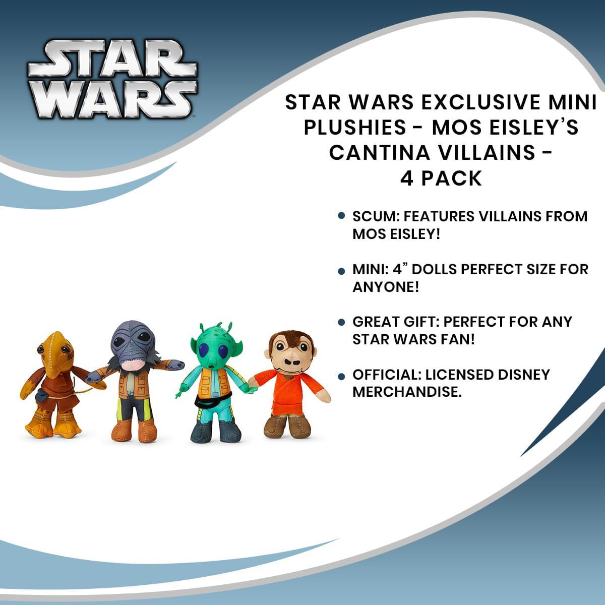 Star Wars Exclusive Cantina Villains Plush 4 Pack picture