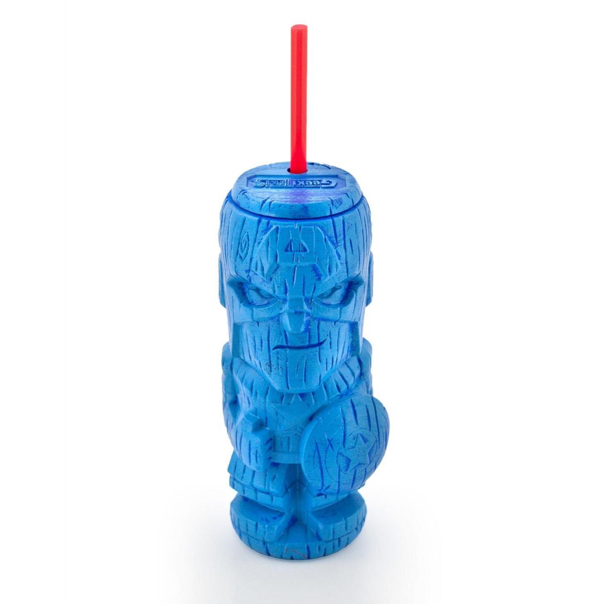 Marvel Captain America 19oz Plastic Geeki Tikis Tumbler picture
