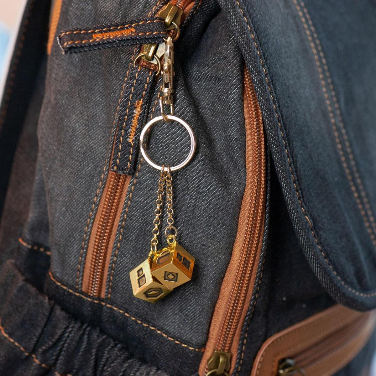 Han Solo Gold Plated Dice Keychain picture