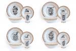 Harry Potter House Logos 16 Piece Ceramic Dinnerware Set