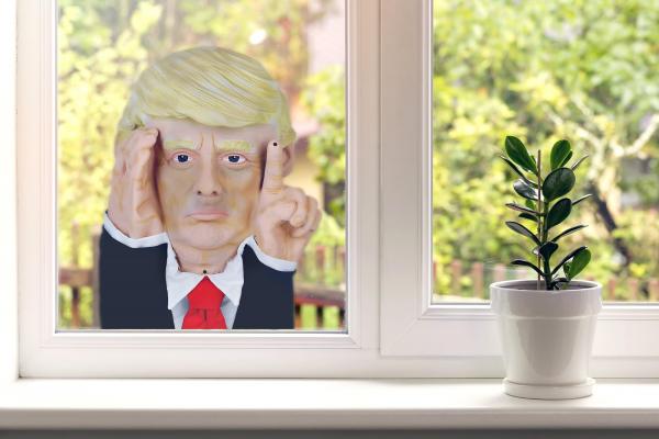 Scary Peeper Tapping President Halloween Decoration picture