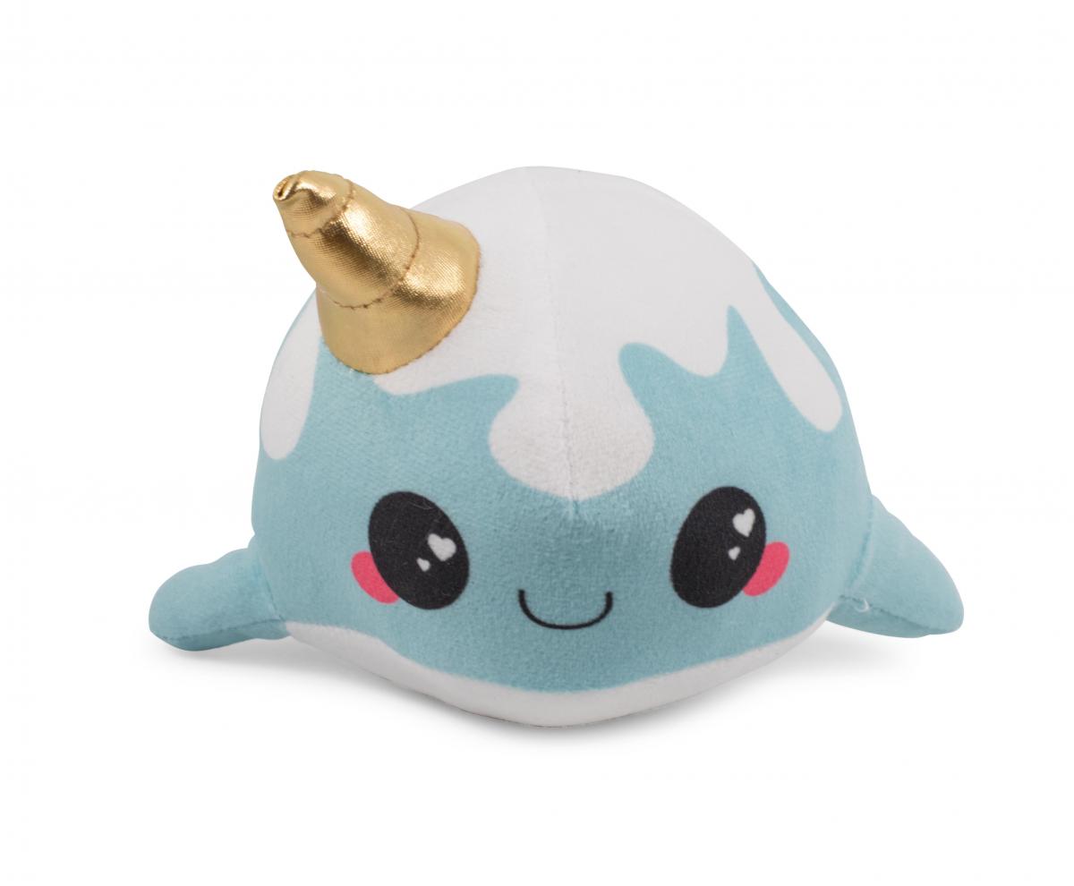 Glitter Galaxy 6" Ice Cream Cone Horn Blue Narwhal Plush picture