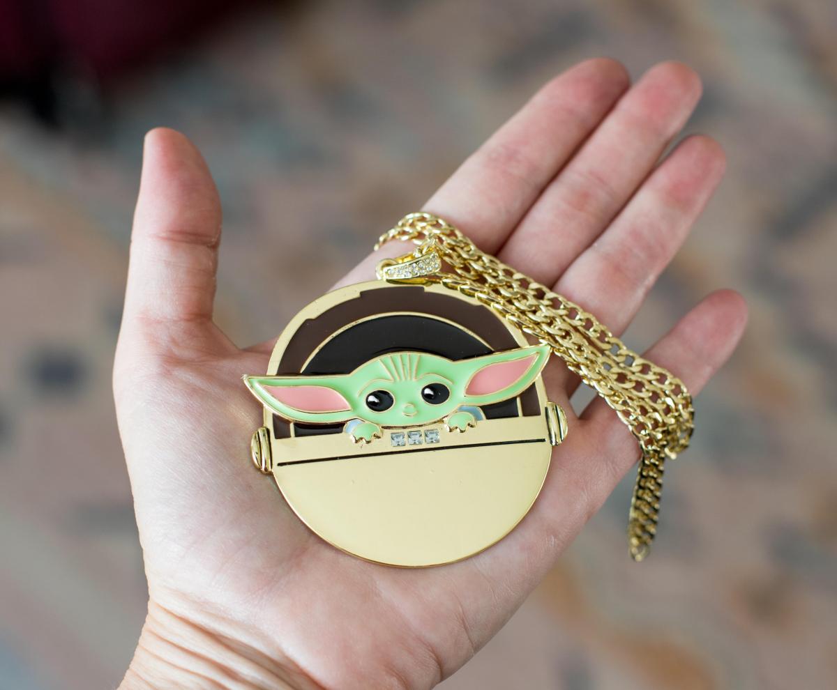 Star Wars The Child In Gold Carriage Pendant Necklace picture