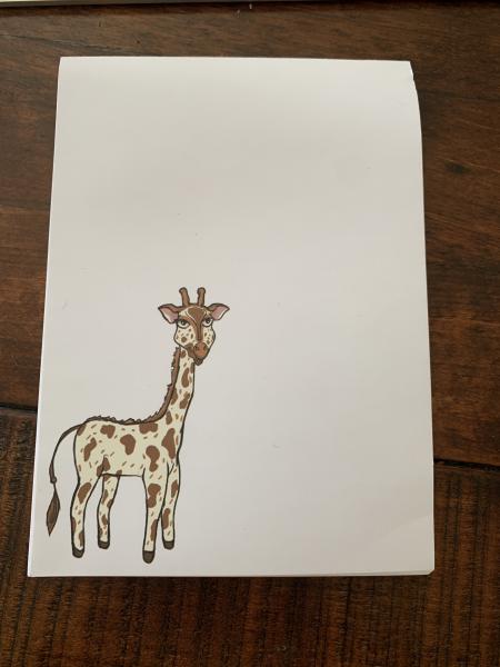 Giraffe notepad picture