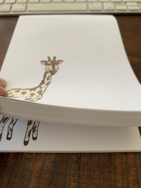 Giraffe notepad picture