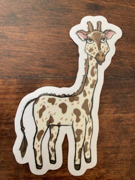 Giraffe vinyl art sticker