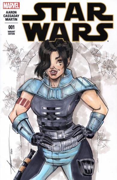 Cara Dune Original Art Sketch Cover picture