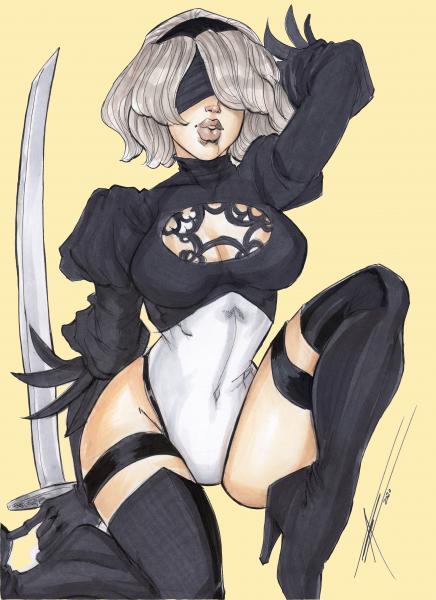 Nier Automata 2B Print