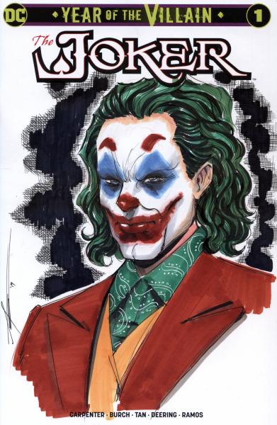 Joker Year of the Villain Original Art Sketch Cover