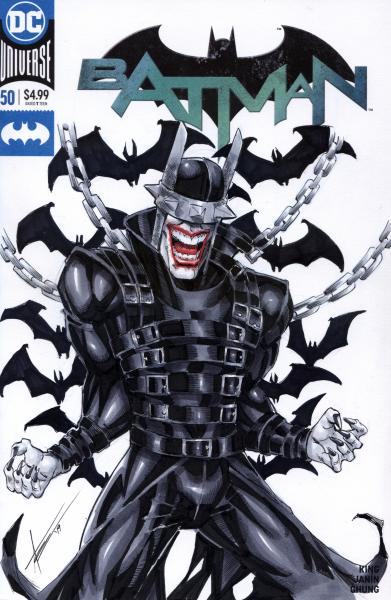 Batman Who Laughs Original Art Sketch Cover