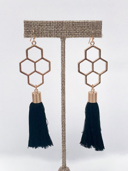 Honeycomb Tassel Earrings picture