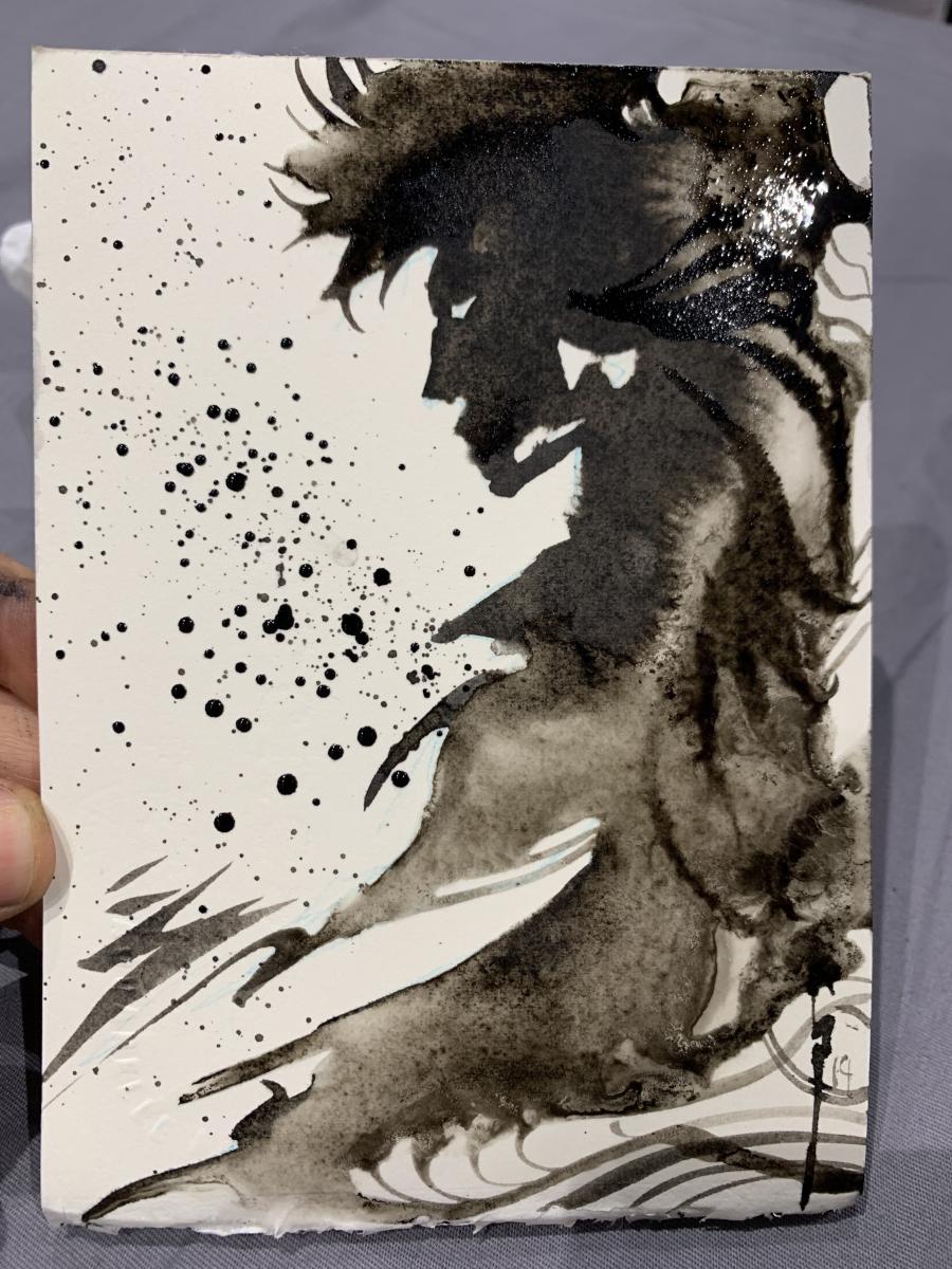 Quick sketch in pencil or ink 4x6" picture