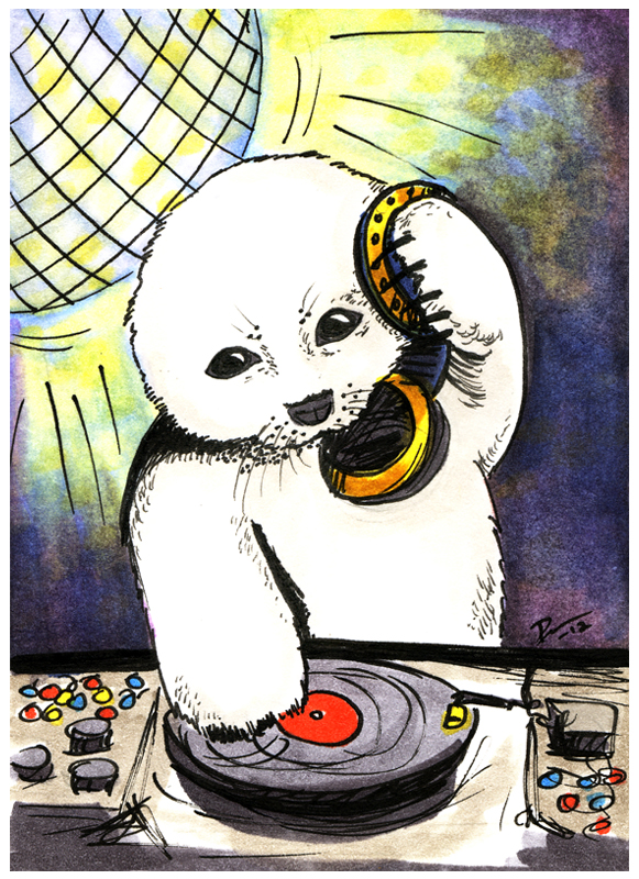 Please Stop Clubbing, Baby Seals! print