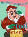 Beatnik Santa - Greeting Card