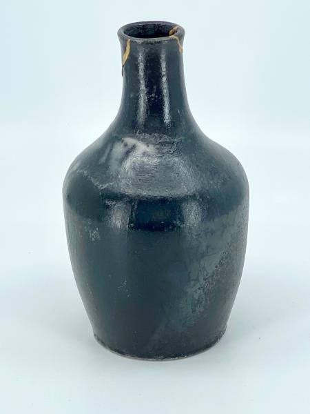 Raku Fired Kintsugi Bottle Vase picture