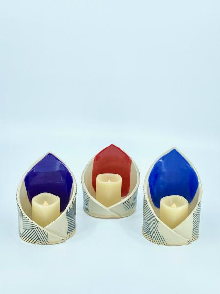 Small Cross Hatch Printed Candle Surrounds