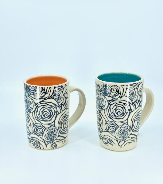 Extra Tall Rose Printed Mugs