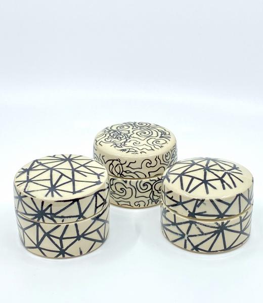 Triangle Printed Lidded Jars picture