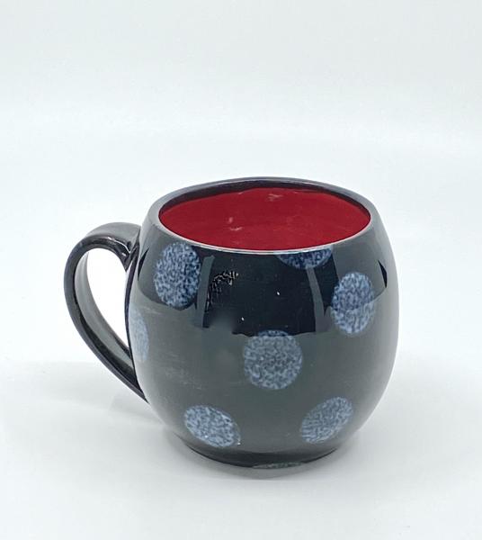 Round Black Polka Dot Mugs picture