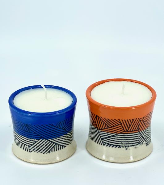 Cross Hatch Printed Candles