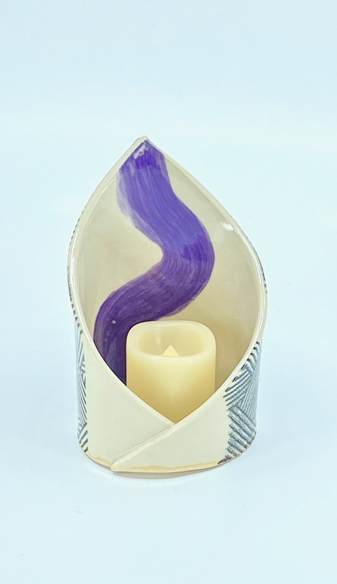 Large Cross Hatch Printed Candle Surrounds picture