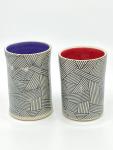 Tall Cross Hatch Printed Tumblers