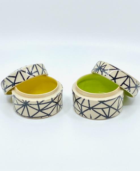 Triangle Printed Lidded Jars picture