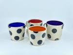 Flared Polk Dot Mugs