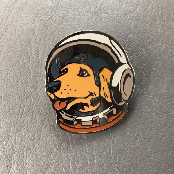 Space Dog pin picture