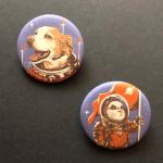 Space Dog & Hamster buttons