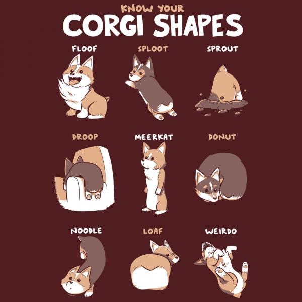 Corgi Shapes T-shirts