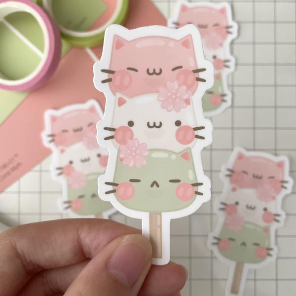 Kitty Dango Weatherproof Sticker picture